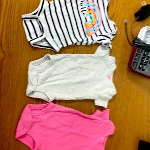 3 set assorted colors newborn girls Onsies